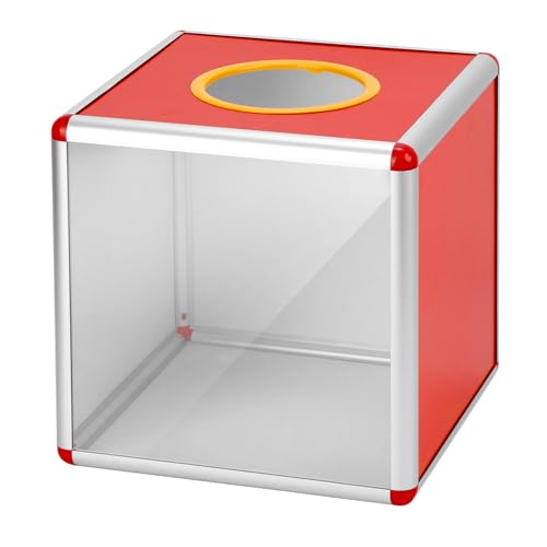 QWORK Transparente Lotterie-Box 25CM Spendenbox