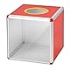 QWORK® Transparente Lotterie-Box 25CM, Robuste Spendenbox Wahlurne mit Aluminiumrahmen und Acrylplatten, für Spenden, Verlosungen und Abstimmungen