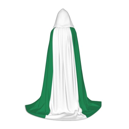 Cape à capuche Nigéria longue pour déguisement Halloween et cosplay