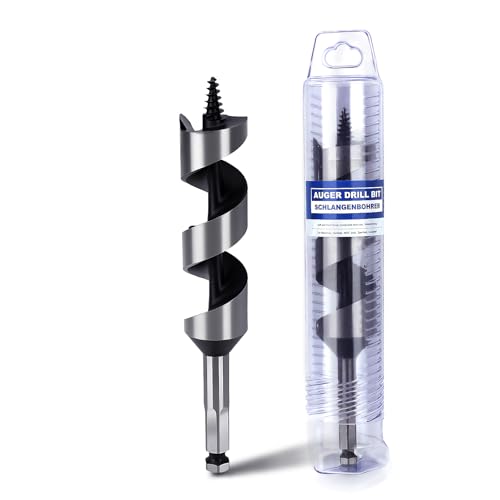 1-1/2" X 6.1" Auger Bit for Wood, 38x155mm Hex Long Auger Drill Bit