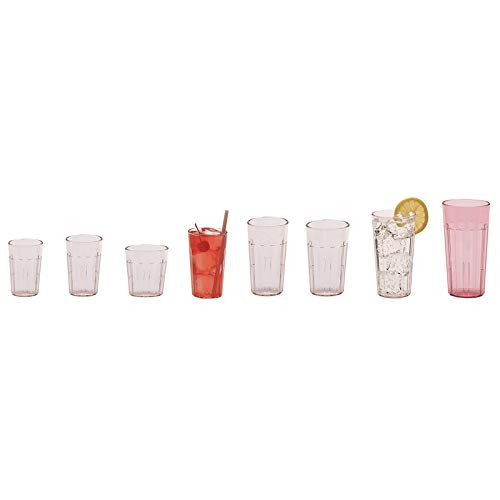 8 oz Clear Fluted Plastic Tumbler by Cambro – 7.7 Ounces, 0.228 liters, Plastic, Clear, Model NT8152