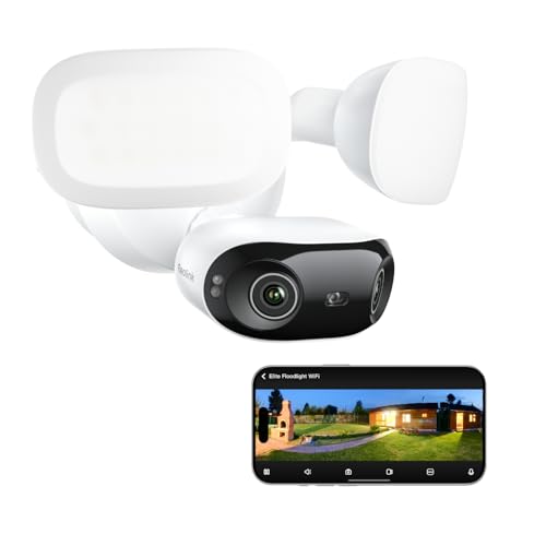 Reolink Elite Floodlight WiFi, Panorama à 180°, Recherche Vidéo IA Locale, Caméra Surveillance...