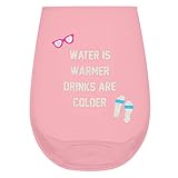 Slant Collections Copa de vino sin tallo, 20 onzas, agua es más cálida