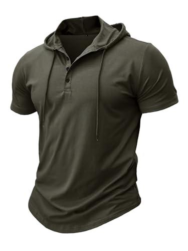 MakingDa Sweat à capuche athlétique à manches courtes pour homme – Mode – Pour le gym, le fitness, la course, la boxe, la randonnée – Sweat-shirt...