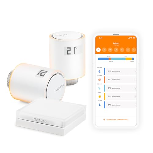 Netatmo Smarte Wlan Heizkörperthermostate Starterpaket Zur Steuerung von Heizkörpern (ohne eigene Heizungsanlage), NVP-DE