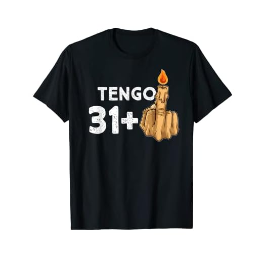 31+1 Dedo Medio Vela De Cumpleaños Para El 32º Cumpleaños Camiseta