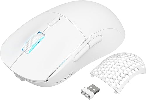 AJAZZ Mouse para jogos sem fio AJ199, micro interruptor Huanuo ultra leve de 59 G - sensor PAW3395 d