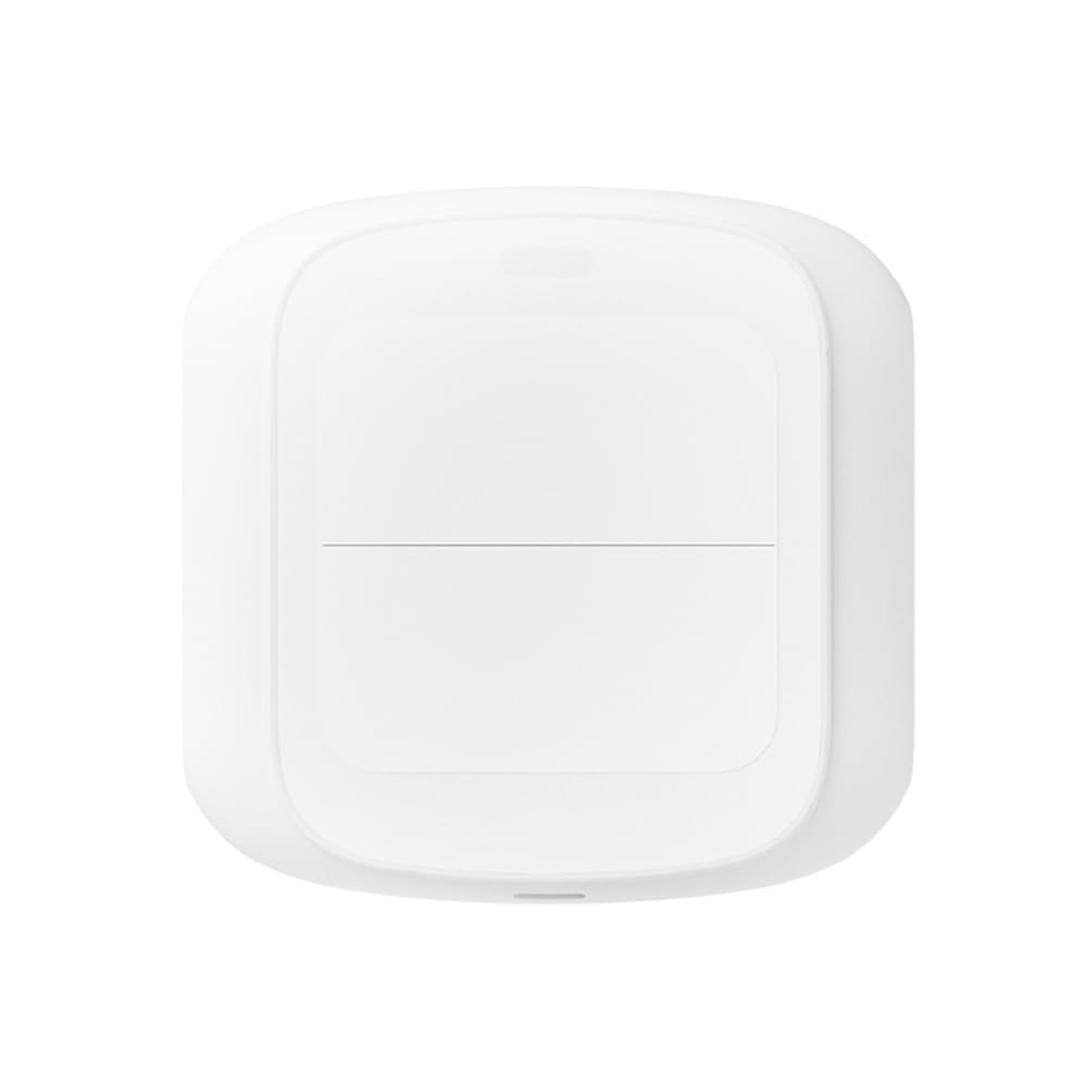 Générique Pour Tuya Smart WiFi/ZigBee 2 Gangs Commutateur de Scène Sans Fil Contrôleur à Bouton-Poussoir Scénario d'Automatisation Alimenté par Batterie pour Tuya Appareil (Version WiFi)
