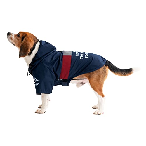 Petridge Dog Raincoat Jacket Waterproof Windproof Coat For Small Medium Large Dogs (45 Navy) #TOP2