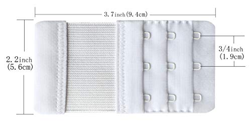 Chanie Women Pack Of 3 Soft Comfortable 3 Hooks Bra Extender #TOP5