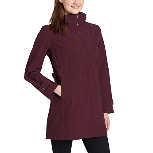 Kirkland Signature Ladies' Trench Rain Jacket, Variety (S, Merlot)