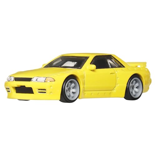 Hot Wheels Premium Car Culture Ronin Run 2 Nissan Skyline R32 Pandem Coche de juguete metálico coleccionable a escala 1:64 con neumáticos Real Riders, JBK88