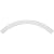 Ekena Millwork CR70HI 69 3/4 inch Od x 63 inch Id x 3 8 inch W x 1 inch P Hillsborough Ceiling Ring (1/4 of Complete Circle), White