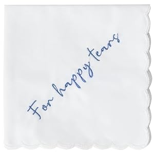 Mother of the Bride Gifts Happy Tears Wedding Handkerchief Something Blue for Bride on Wedding
