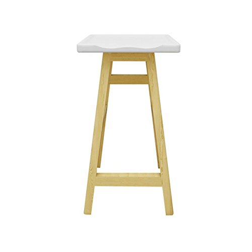 WOODEN LIFE massief houten barkruk, barkruk moderne stijl barkruk tegenstoel keuken ontbijt barkruk stoel (grootte: 35 * 30 * 67,5 cm, 13,8 * 11,8 * 26,6 in)