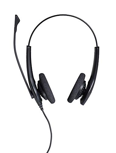 Jabra Biz 1500 Duo Wired On Ear Headset with Mic (Black)