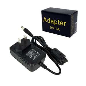 Pigtone DC 9V Guitar Pedal Power Supply(1000mA -1A) AC Wall Charger Adapter Compatible for Most Effect Pedals (Tip Negative)