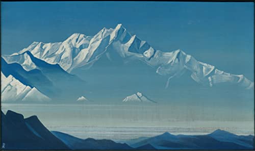 Pintura mural Nicholas Roerich: pintura vintage en lienzo de gran formato 60x90cm