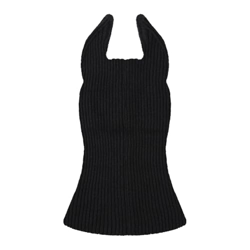 Máscara facial de balaclava con cuernos divertida para hombres y mujeres, gorro tejido de cubierta completa, protección contra el viento, gorra de esquí creativa miniatura 4
