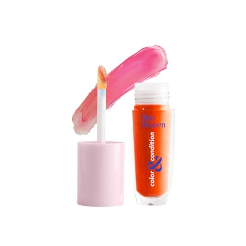 Image of Blue Heaven Color & Condition PH based tinted lip oil for women, lip gloss infused with Cranberry, Raspberry & Hazelnut oil, Hydrating & Softening, Orange Pumpkin - 4.2ml