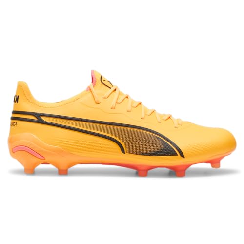 PUMA Chuteira masculina King Ultimate Firm GroundArtificial Ground - Laranja, Sun Stream/Preto/Sunset Glow, 42