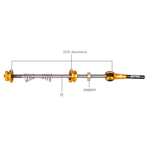 Alavanca de liberação rápida, Romacci Espetos de liberação rápida de cubo e eixo leve para bicicleta