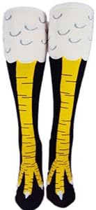 MOXY Socks OG CHXN Legs Knee-High Fitness Socks – Chicken Leg Novelty Gym Socks for Men & Women – Funny Athletic Performance Style
