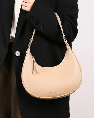 Trendy Vegan Leather Shoulder Bags for Women Small Crescent Tote Purse Handbags Casual Design Underarm Satchels4
