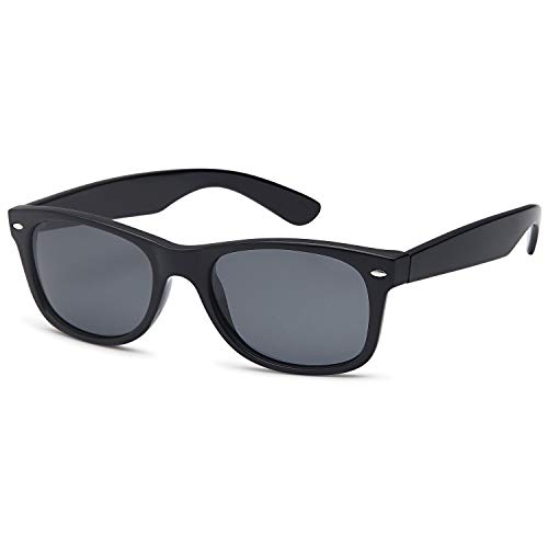 Gamma Ray Polarized UV400 Sunglasses Large - Gray Lens on Black Frame