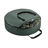 Bolsa de almacenamiento para árbol de Navidad, bolsa redonda duradera con asa para mover y organizar, contenedores de almacenamiento para decoraciones, rollos de papel, cintas, bolas, lazos, bolsa de