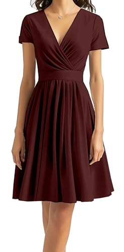Image of DinyIn Women's 2025 Summer Short Sleeve Casual Dresses