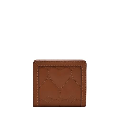 Fossil Women's Logan Leather RFID Blocking Small Bifold Wallet, Brown Hearts by Fossil - Used condition - US$38.22