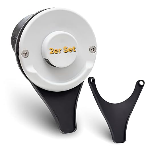 Villkin - Desagüe de condensación (2 unidades) para autocaravana compatible con calefacción Truma (distancia entre orificios de 96 mm) – Desagüe para cubierta de chimenea de caravana