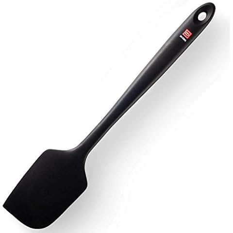 DI ORO® Seamless Series - Extra Large Silicone Spatula - 315 ºC Heat-Resistant Spatula - 35.5cm Long - Pro-Grade Non-Stick Silicone Rubber with Reinforced Stainless Steel S-Core Technology Cover
