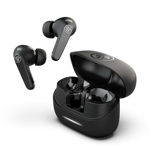 JLab JBuds Pods Écouteurs ANC - Écouteurs Bluetooth Intra-Auriculaires, 56+ h d'autonomie True Wireless, IP55 Résistant Transpiration, Audio Personnalisable, ContrôLe App, Multipoint, Noir