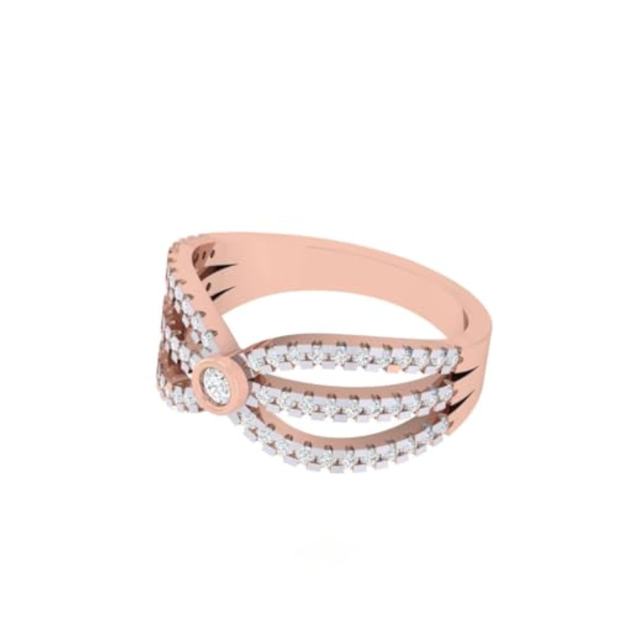 Women's 925 Sterling Silver Designer Fancy Ring, Gold Plated