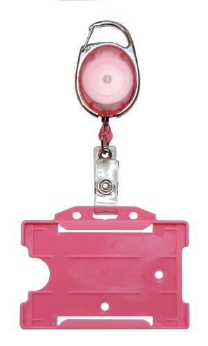 Customcard ltd Yo Yo Badge Reel with ID Card Pass Holder - Premier Pink BRHPINK