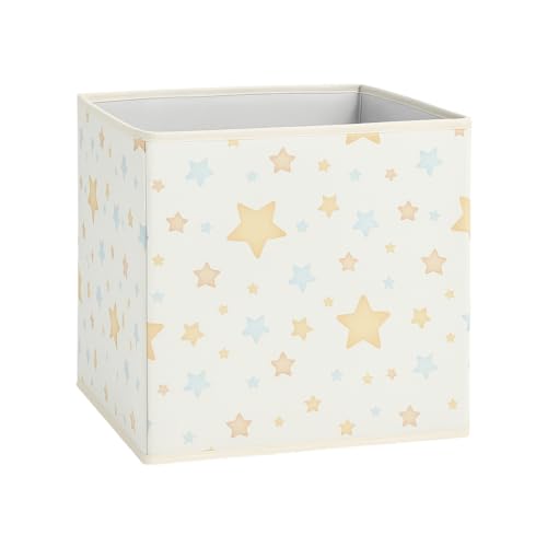PRENDİ HOME Caja de almacenamiento plegable de 30 x 30 x 30 cm - Caja de juguetes colorida sin tapa para habitación infantil y uso versátil - Caja de tela abierta para juguetes, ropa y más (BK014)