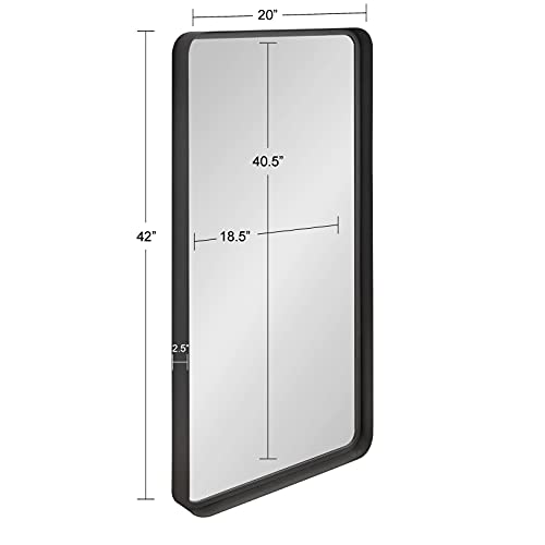 image for Kate and Laurel Armenta Modern Soft Rectangle Metal Framed Mirror, 20 
