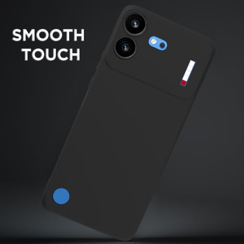 Image of Outlouders Back Cover for Nothing Phone 4b 5G | Camera Protection | Durable Soft Matte Silicone Bumper Case (Black)