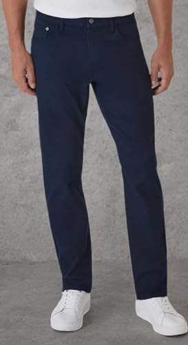 IZOD Mens Mid-Weight Comfort Stretch Knit Denim 5 Pocket Pant (US, Waist Inseam, 32, 34, Regular, Regular, Blue)