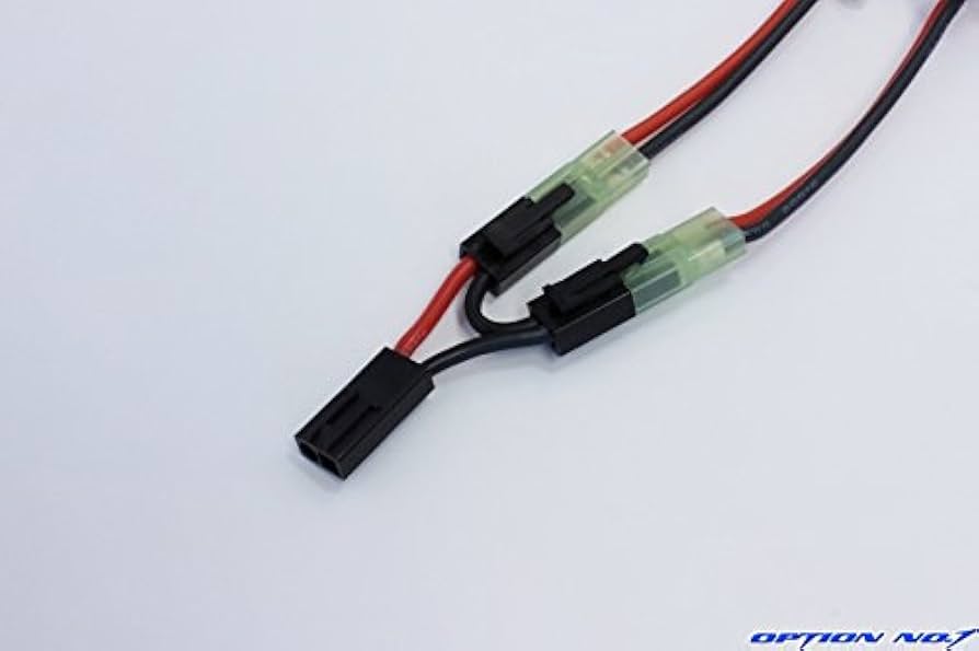 Amazon | OPTION No.1 バッテリー用2又直列コネクター ガン用ミニ