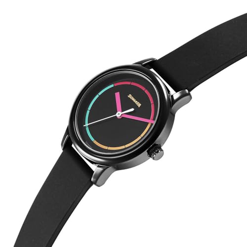 Image of Sonata Splash Black Dial Women Analog Watch with Plastic Strap-8178NP01