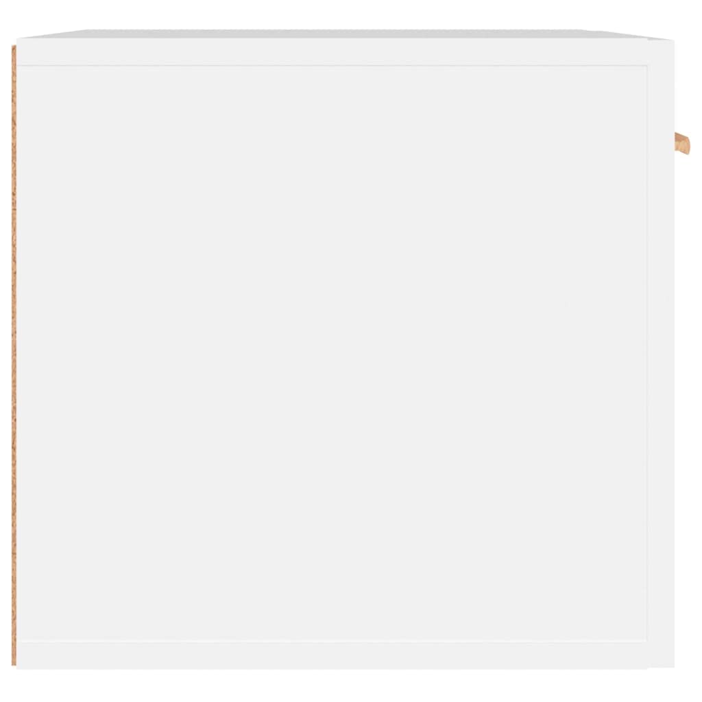 vidaXL Armario de Pared Estante Flotante Almacenaje Salón Sala de Estar Hogar Muebles Decoración Madera Contrachapada Blanco 60x36,5x35 cm
