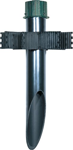 Image of Nuvo Lighting SF76 /664 3-Inch by 18-Inch PVC Mounting Post Die Cast Aluminum Cap Durable Outdoor Landscape Pathway Lighting, Antique Verdi