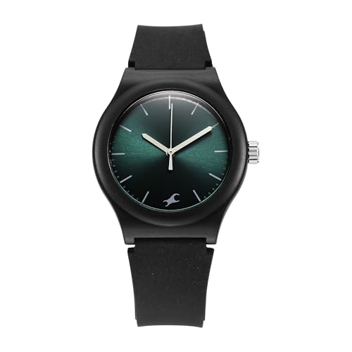 Image of Fastrack Tees Urbanique Quartz Analog Green Dial Silicon Strap Watch for Girls-38037PP23W /NT38037PP23W