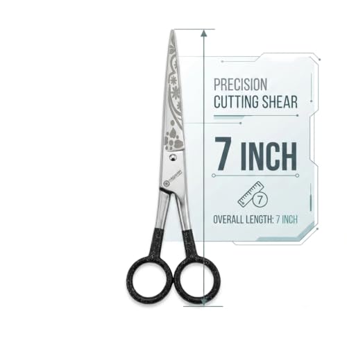 Image of Organim Premium Chrome Plated Hairdressing Scissors, 7-Inch Professional Grade Barber Shears,Quality Metal Construction, Sleek Finish for Precision Cutting