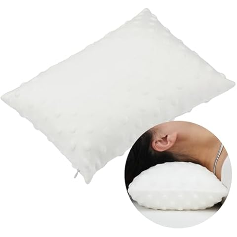 D. Cozy 1 Pcs Mini Little Pillow for Support Head in Recliner, 11"x7" Tiny Travel Pillows for Back Lumbar Knee, Toddlers Travel Pillows for Small Kids Children Pets Dog, Minky Dot White Cover