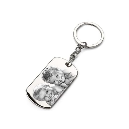 Porte-clés Plaque en métal personnalisé avec Une Photo