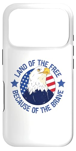 USA Eagle Land of the Free Because of the Brave 74 X}zP[X iPhone 17 Pro p